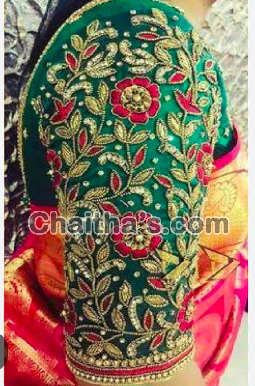 Maggam Work with Blouse Stitching