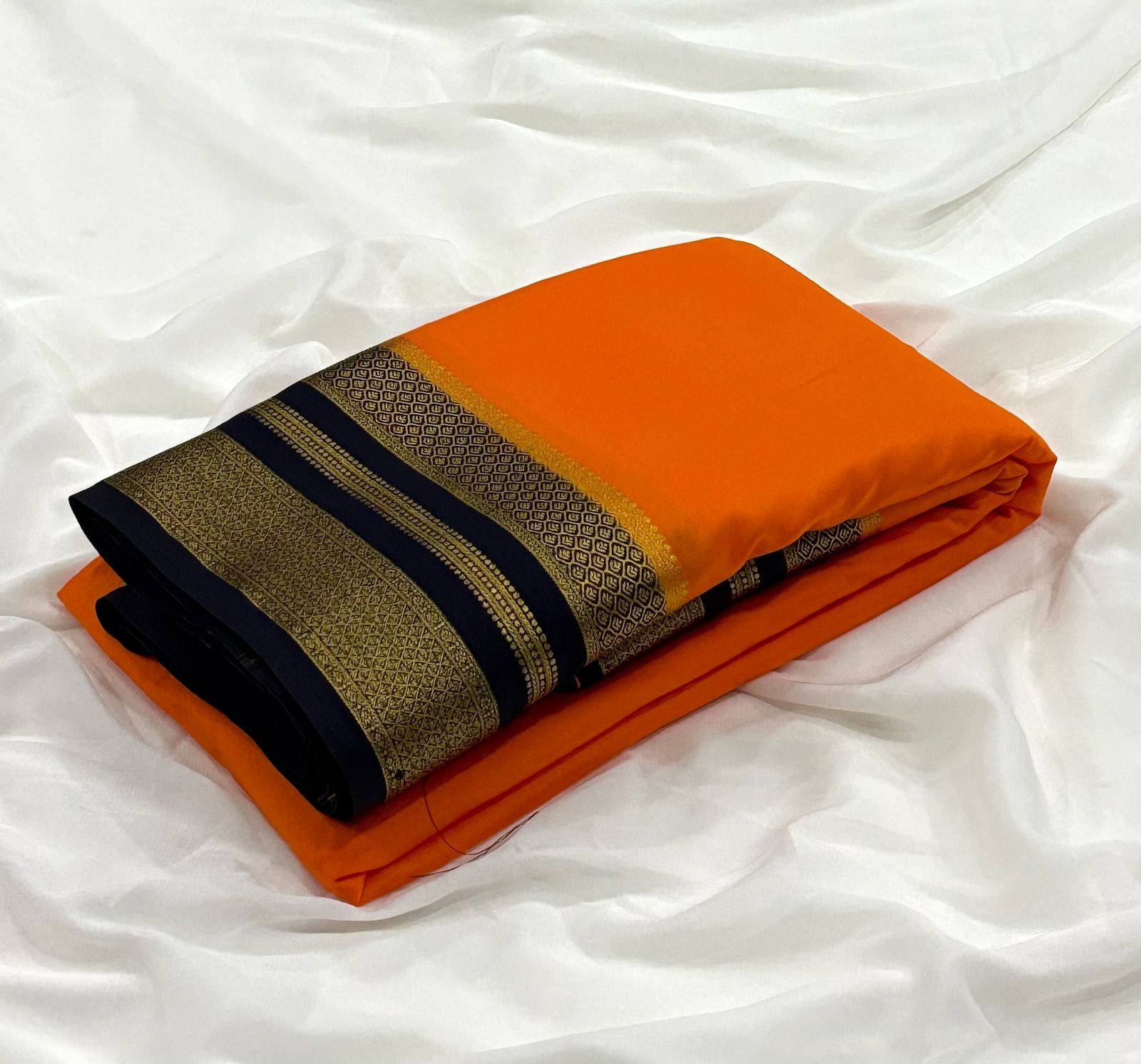 Semi Mysore Crepe Silk Saree