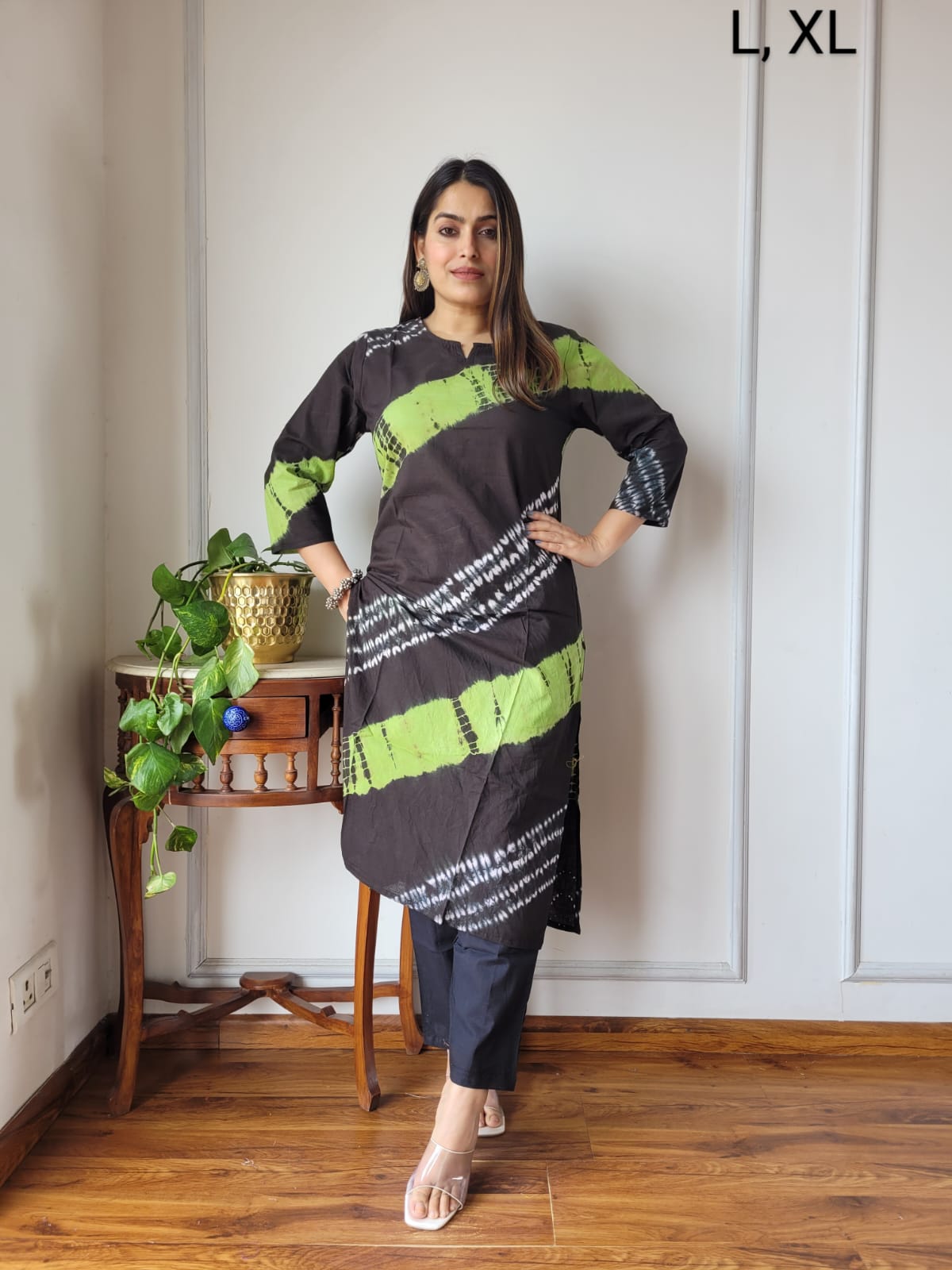 Hand block printed Cotton Kurtis with Pant