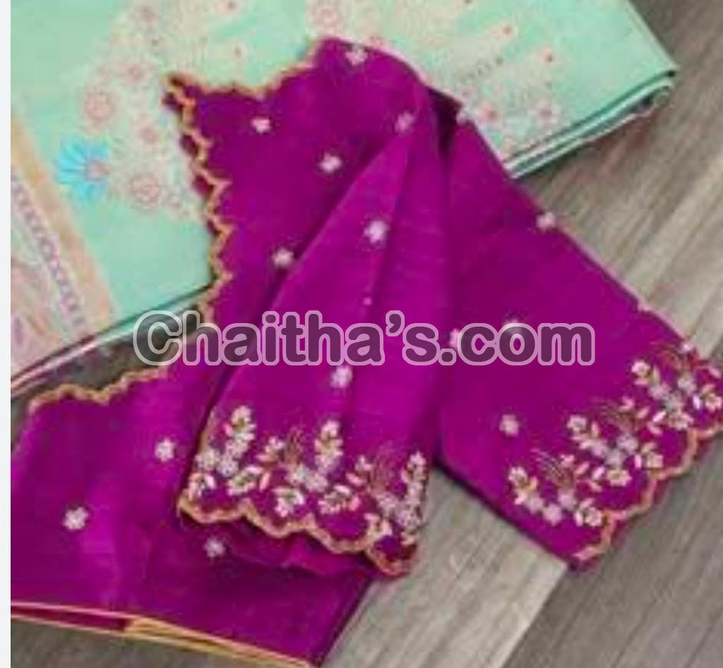 Maggam Work with Blouse Stitching