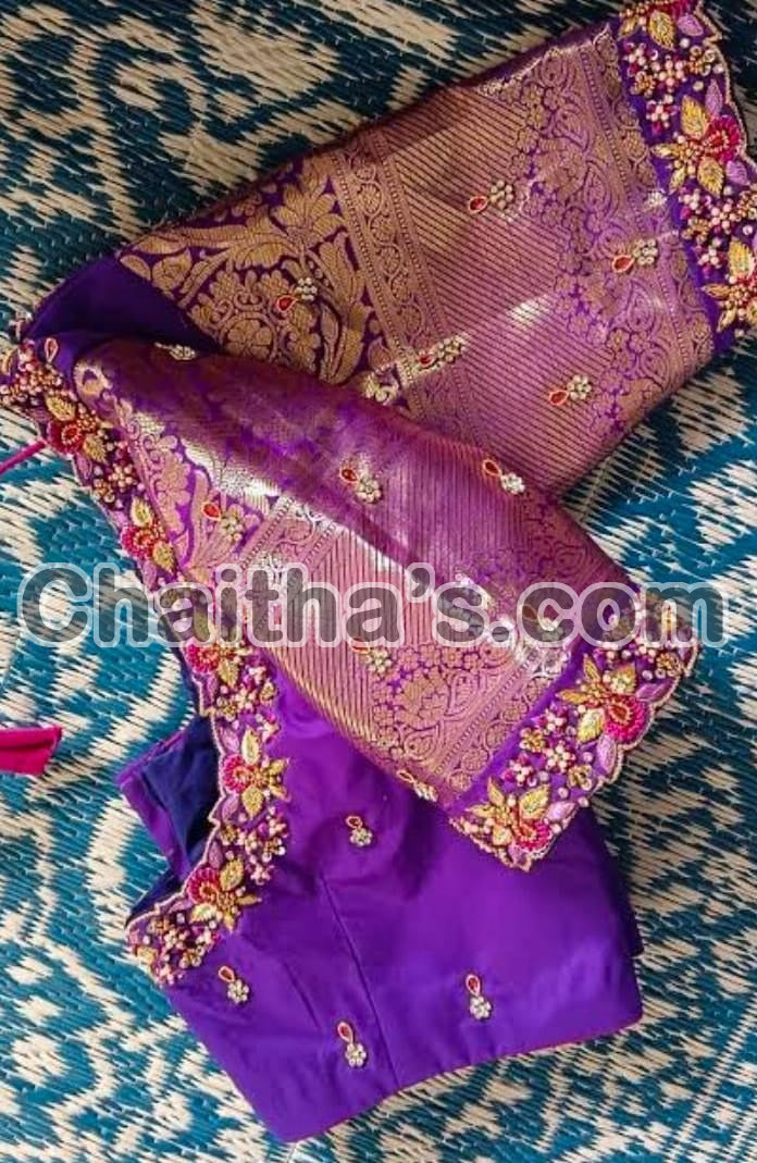 Maggam Work with Blouse Stitching
