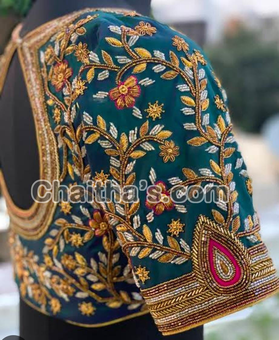 Maggam Work with Blouse Stitching