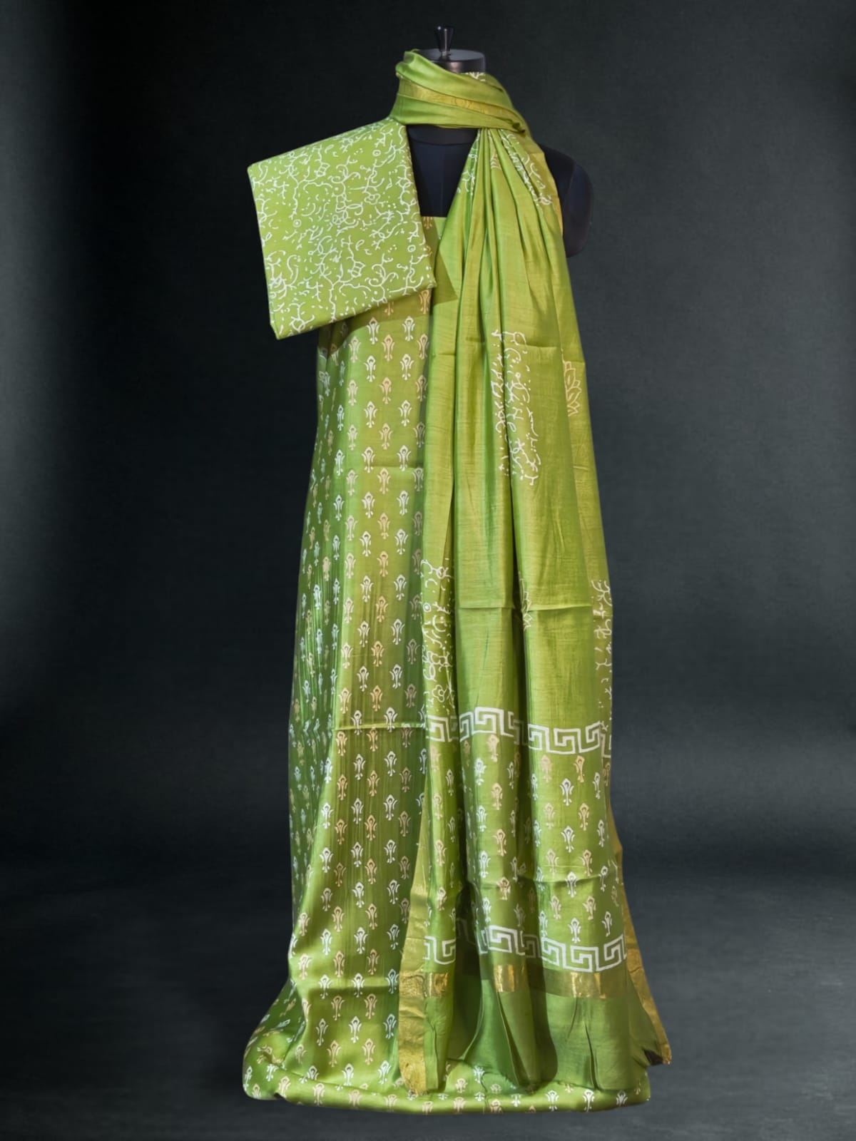 Chanderi Silk  Dress Material