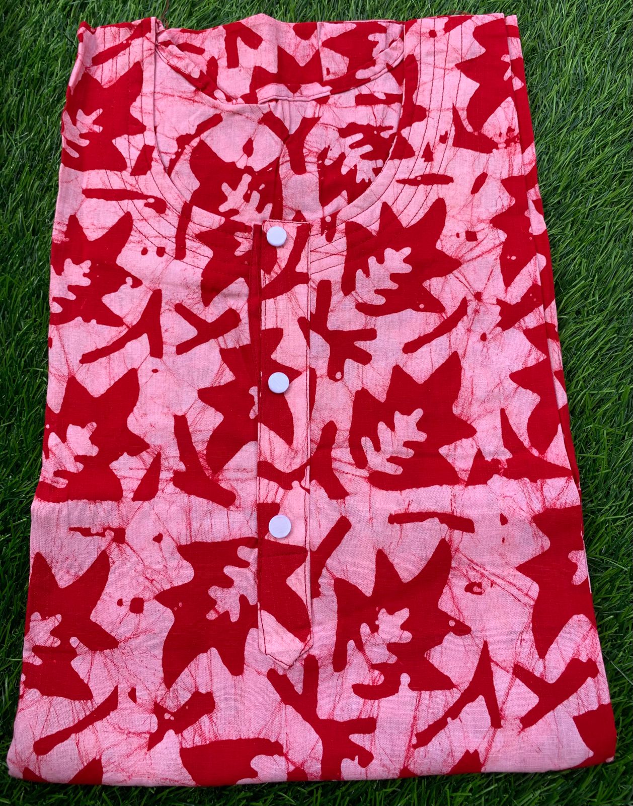 Hand Made Soft Cotton Batik Print Nighty