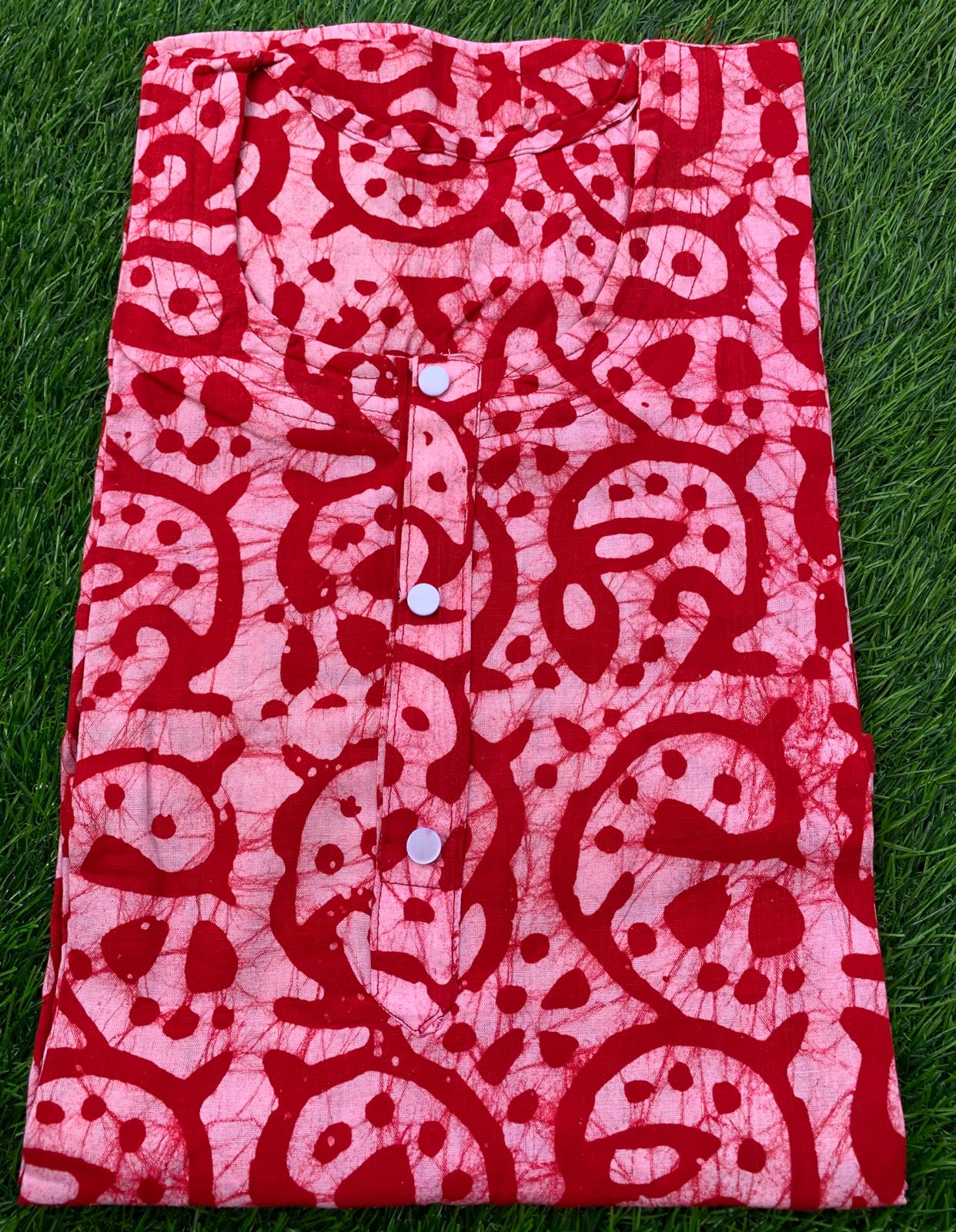 Hand Made Soft Cotton Batik Print Nighty