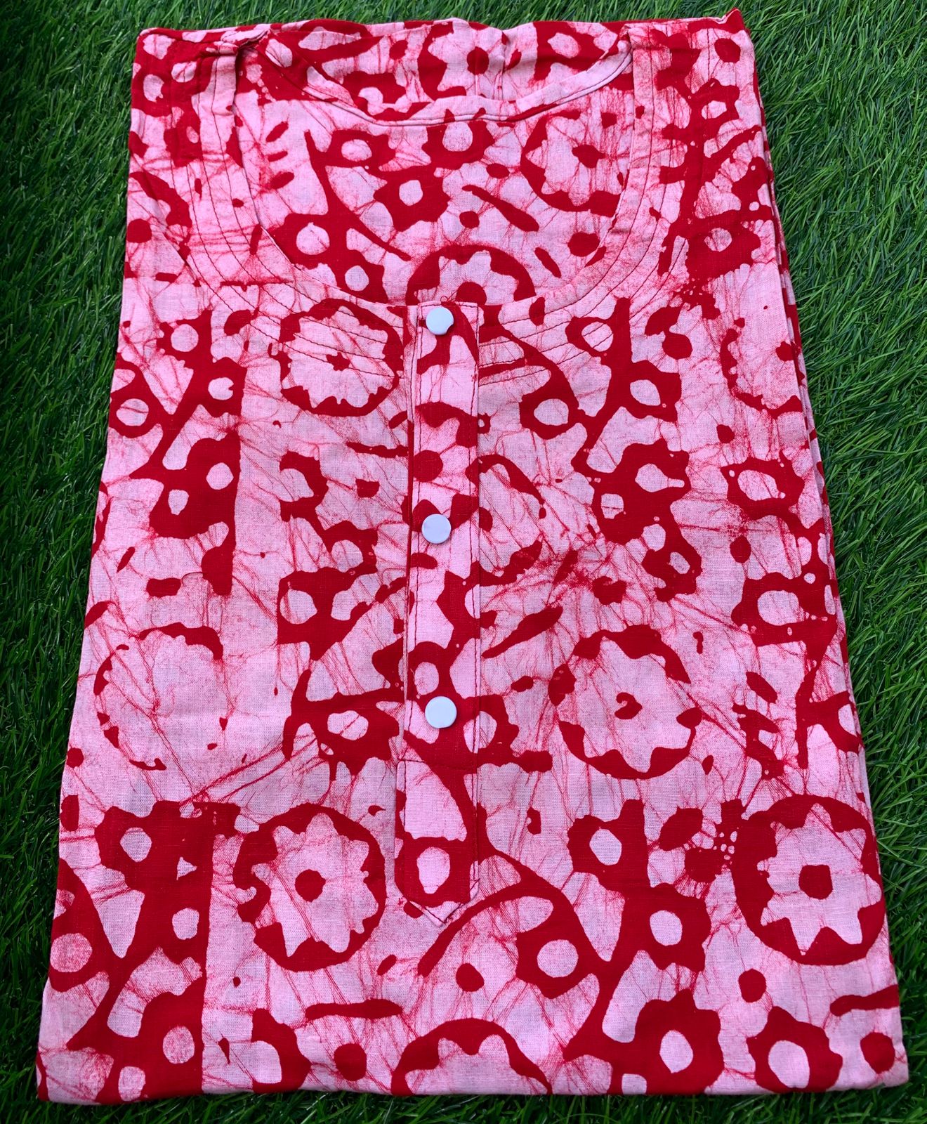 Hand Made Soft Cotton Batik Print Nighty
