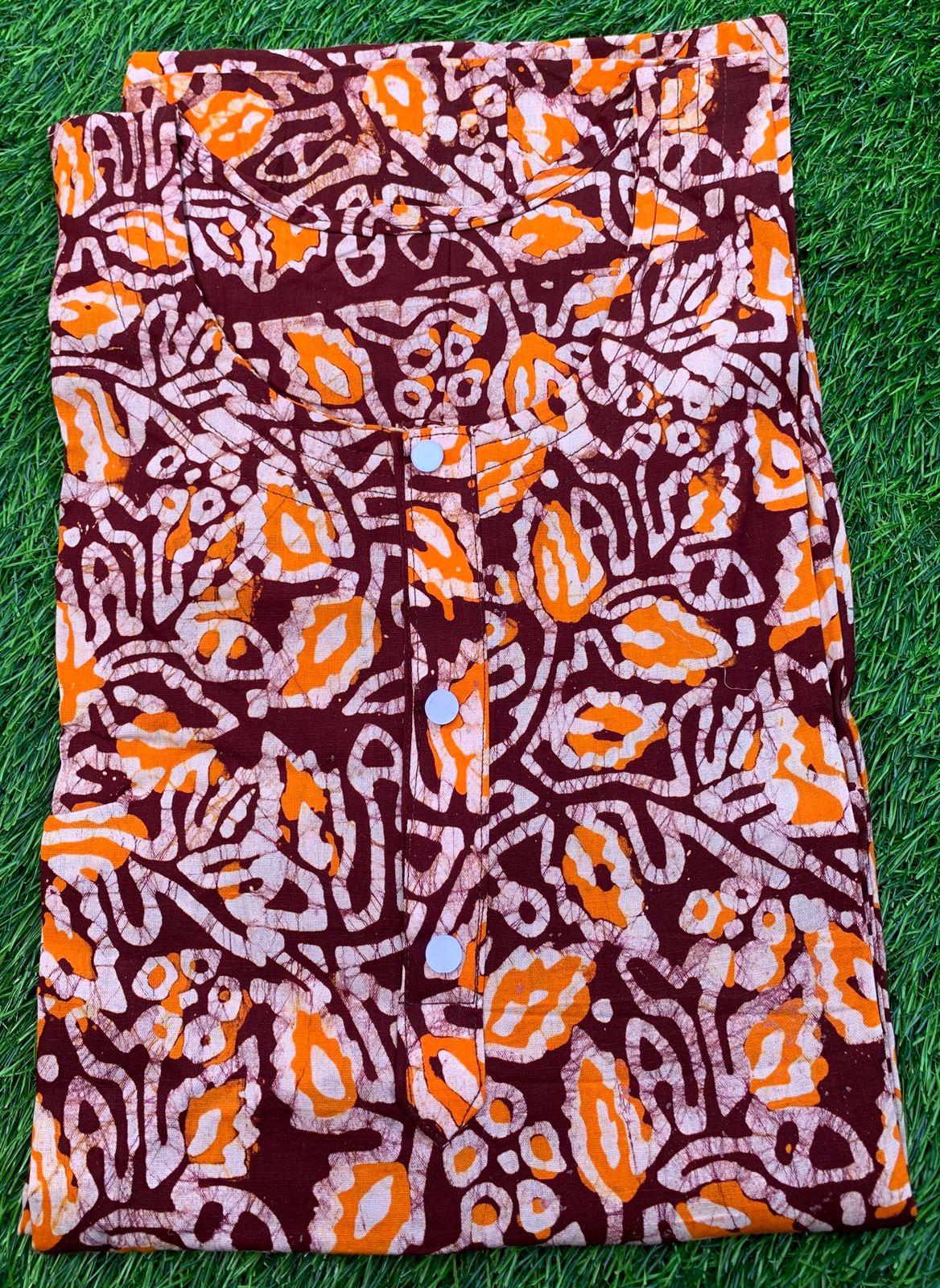 Hand Made Soft Cotton Batik Print Nighty