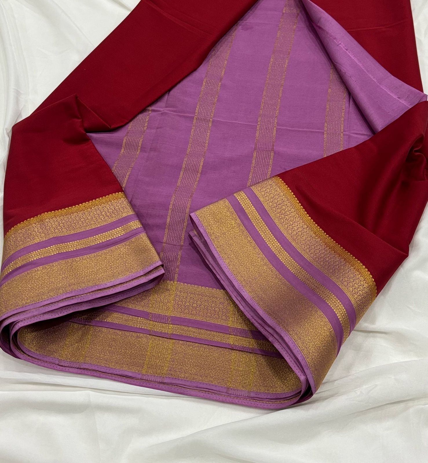 Semi Mysore Crepe Silk Saree