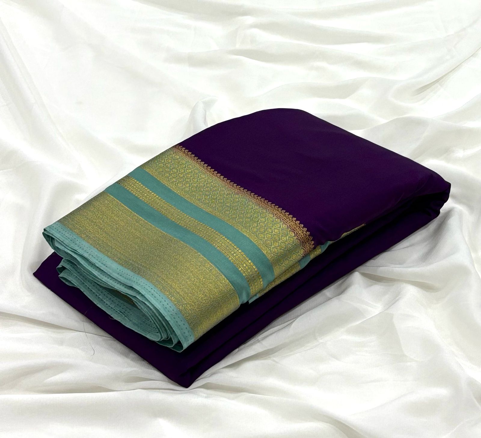 Semi Mysore Crepe Silk Saree