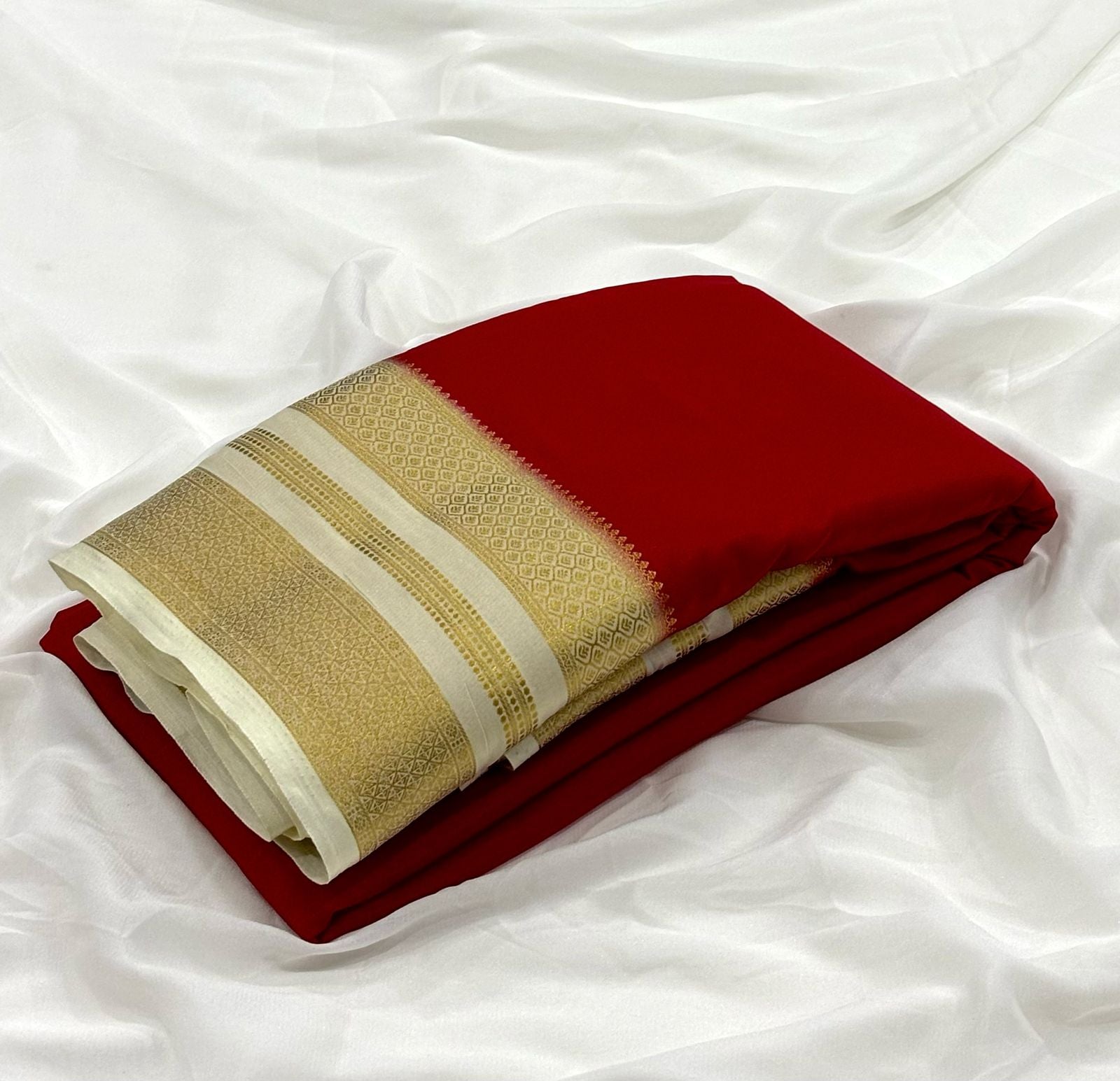 Semi Mysore Crepe Silk Saree