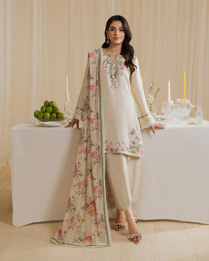 Party Wear Crepe Top & Farshi Palazzo With Printed Dupatta