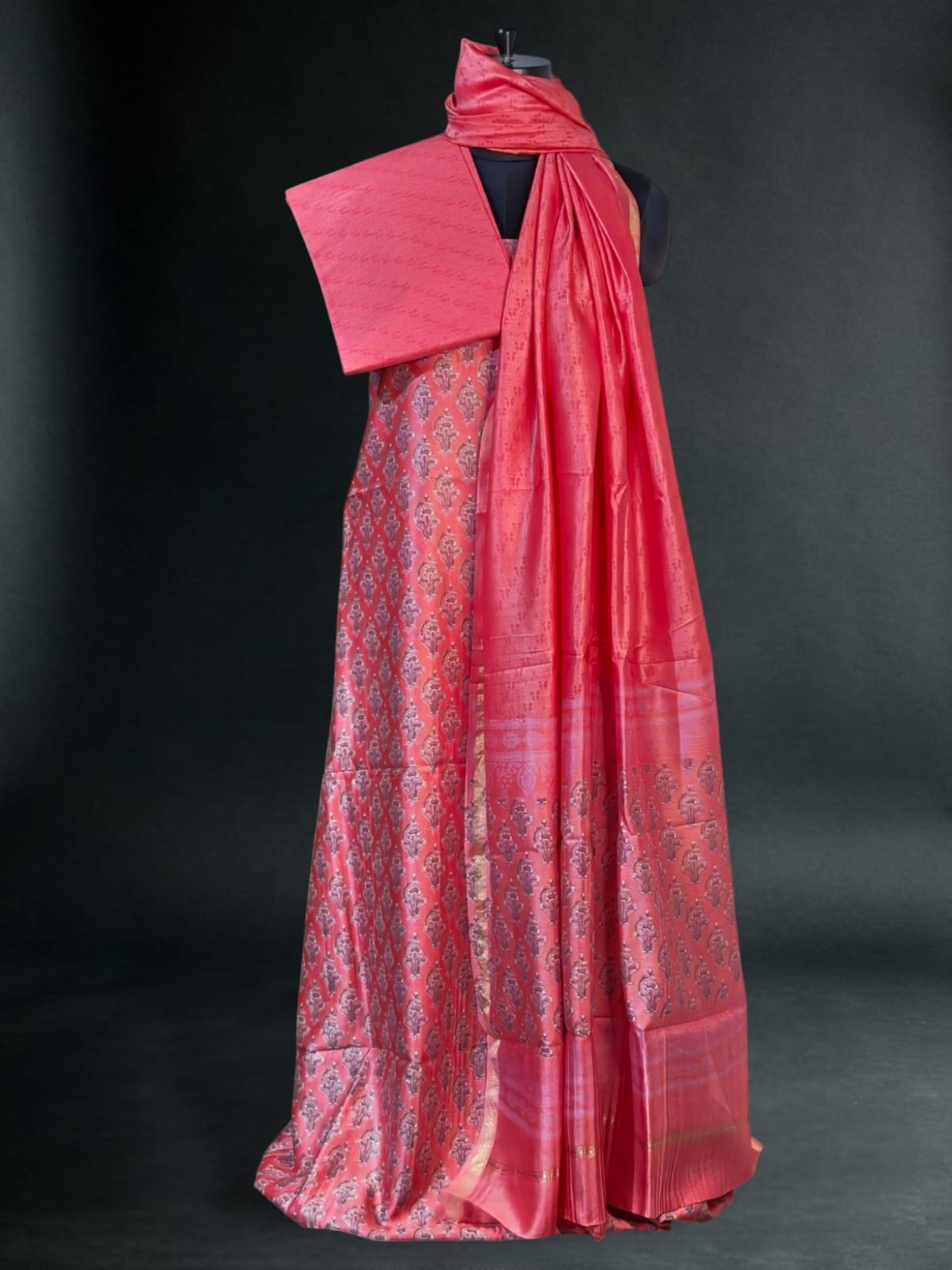 Chanderi Silk  Dress Material