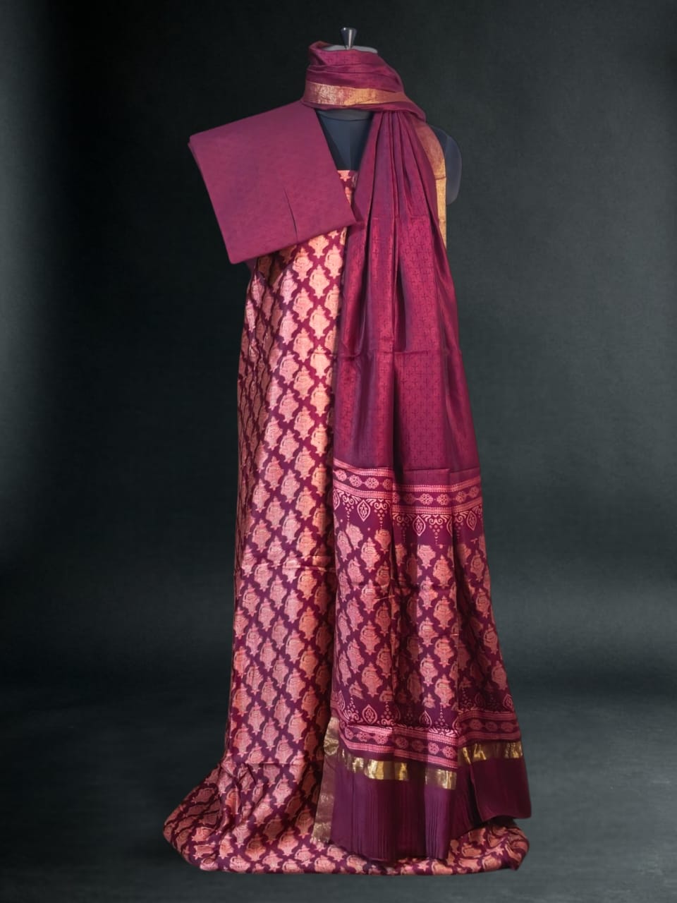 Chanderi Silk  Dress Material