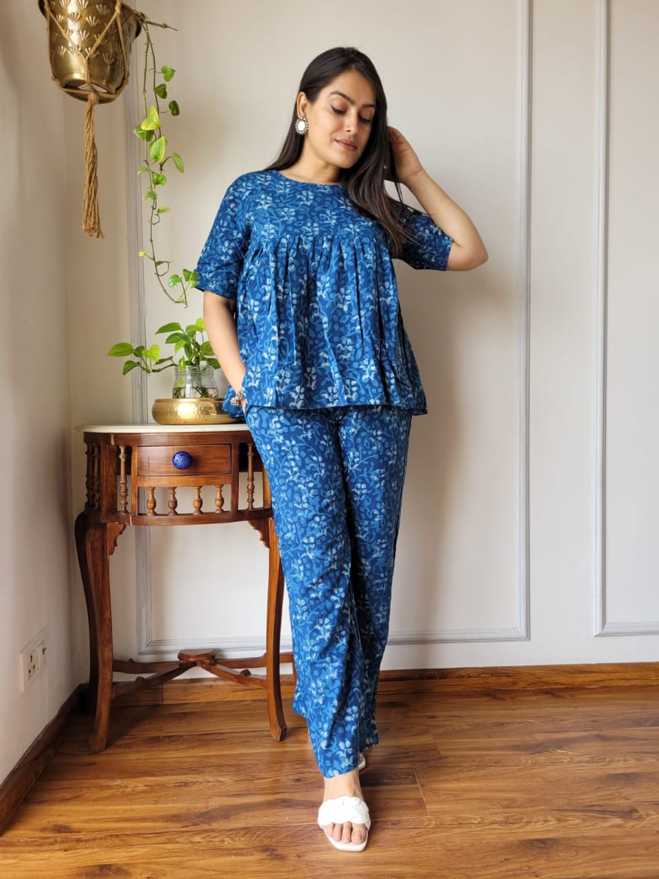 Hand Block printed pure cotton Co-ord Set
