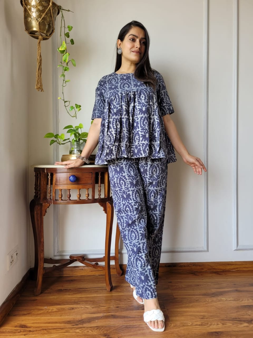 Hand Block printed pure cotton Co-ord Set