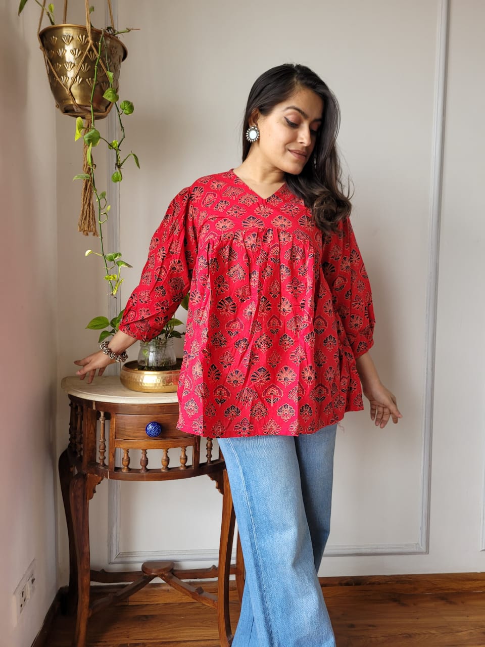 Pure Cotton Hand Block Print Tops