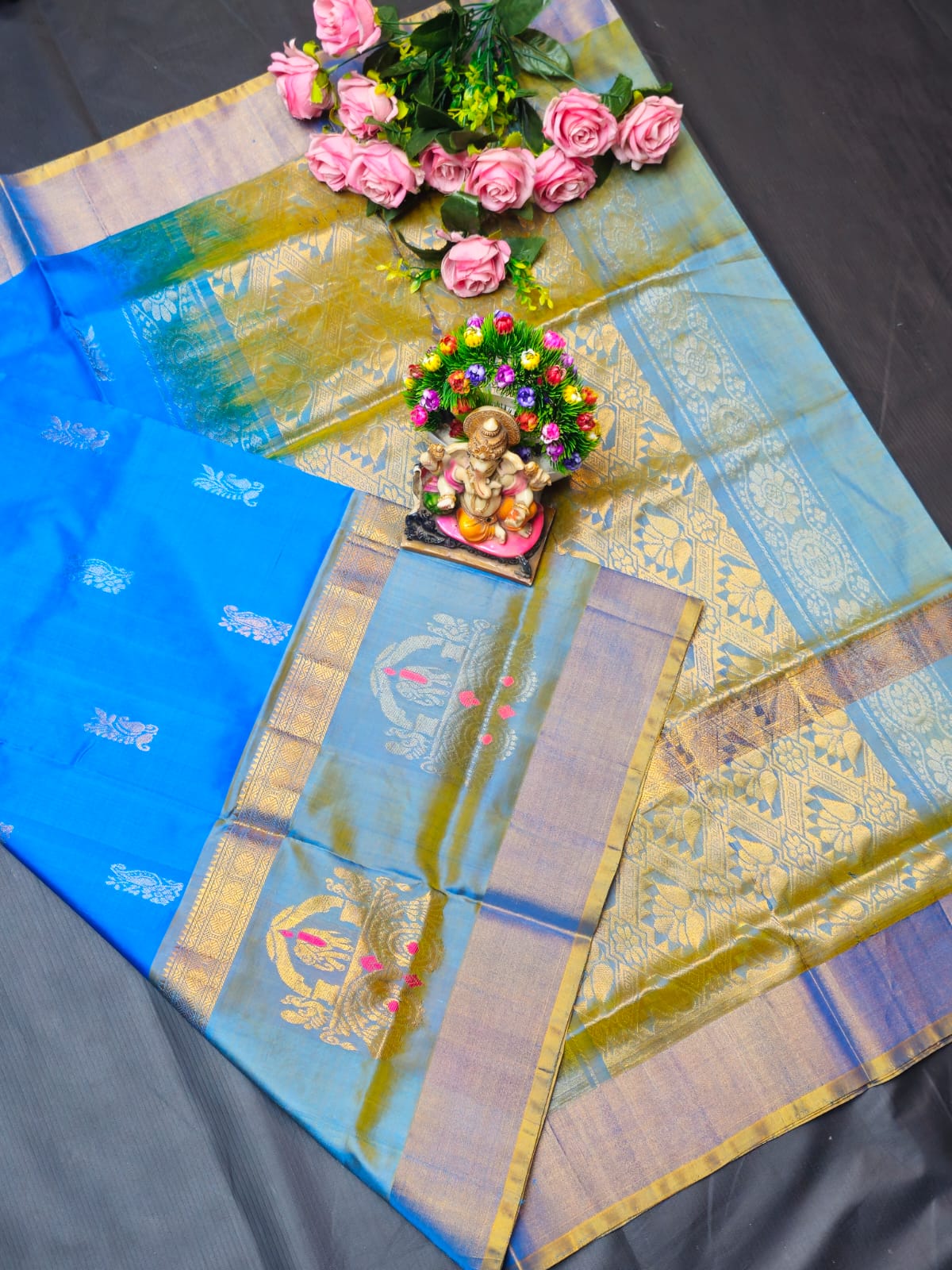 Uppada Pure Silk Buttas Design Saree With Blouse