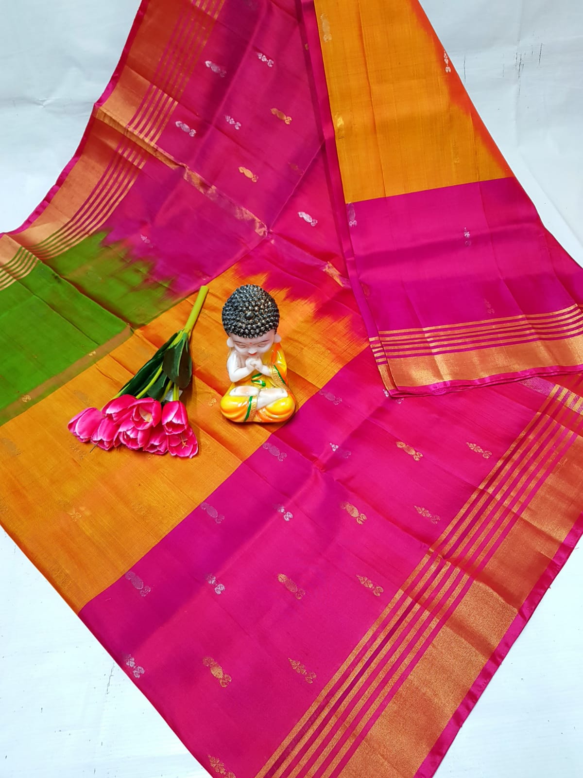 Uppada Pure Silk Buttas Design Saree