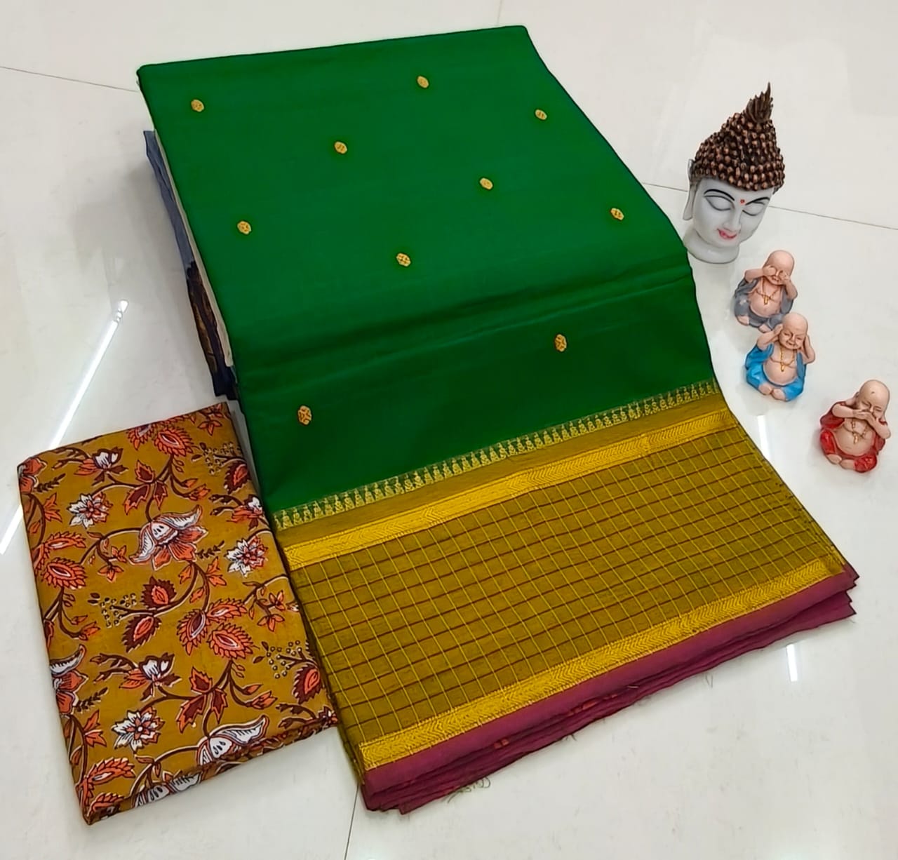 Chettinadu Pure Cotton Fancy Border Saree