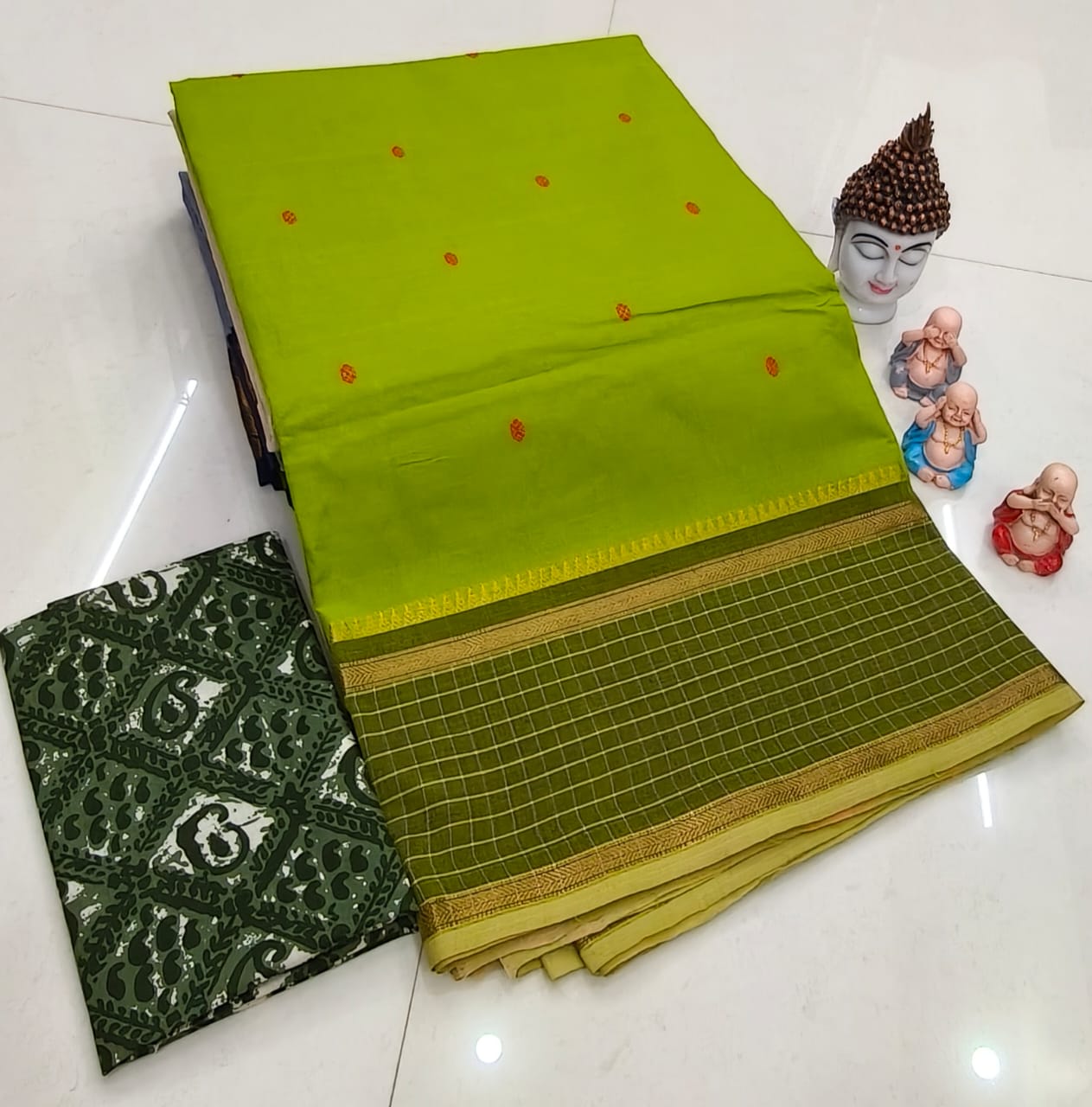 Chettinadu Pure Cotton Fancy Border Saree