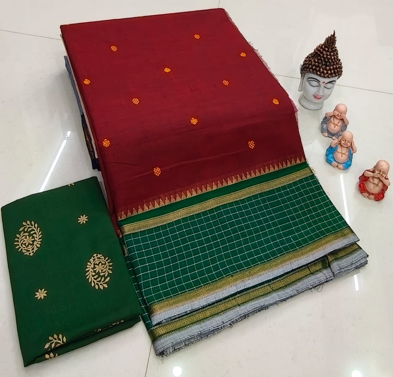 Chettinadu Pure Cotton Fancy Border Saree