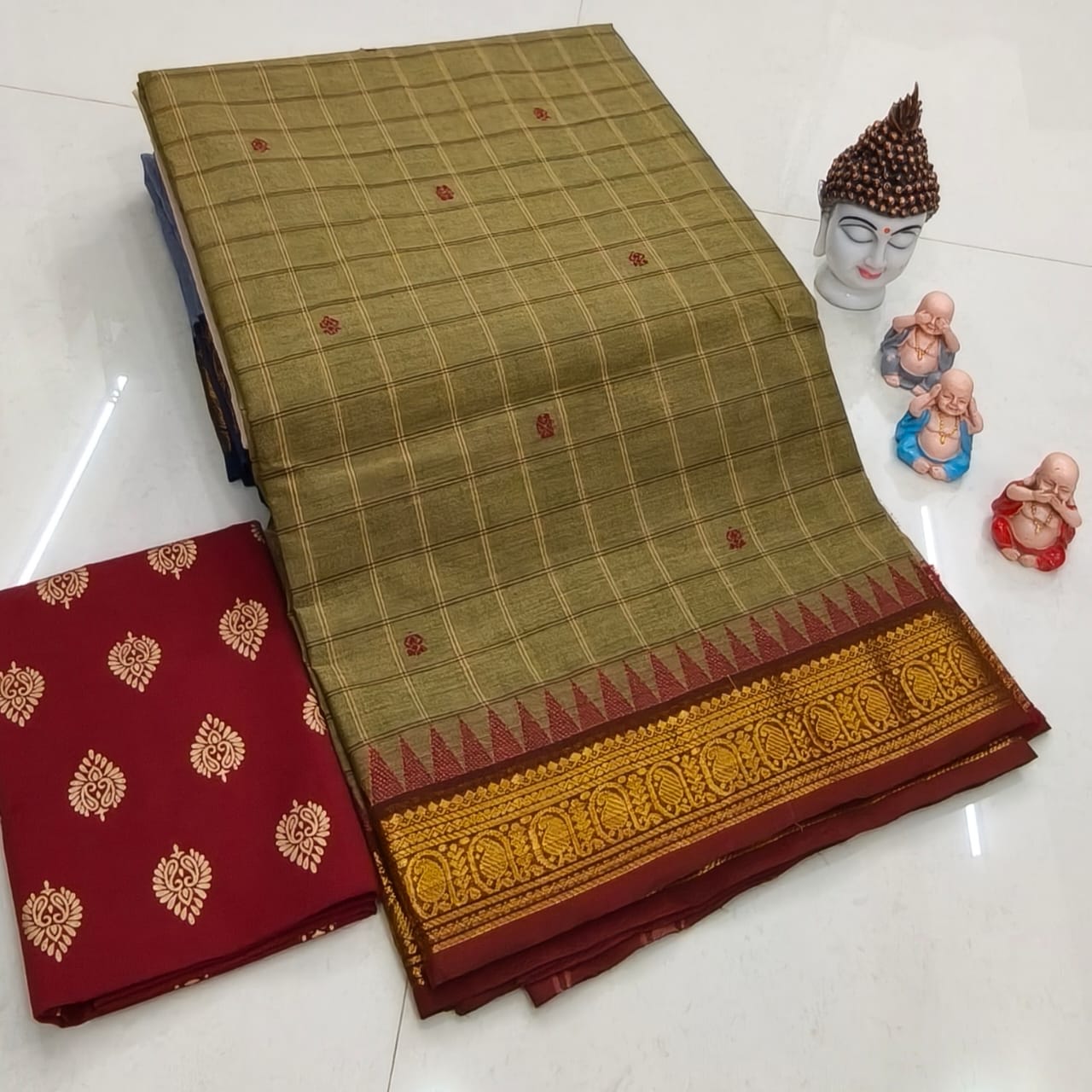 Chettinadu Pure Cotton Fancy Border Saree