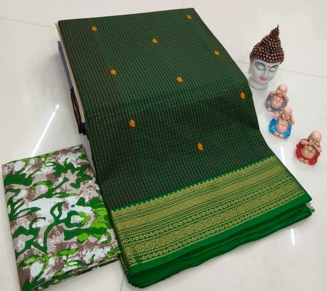 Chettinadu Pure Cotton Fancy Border Saree