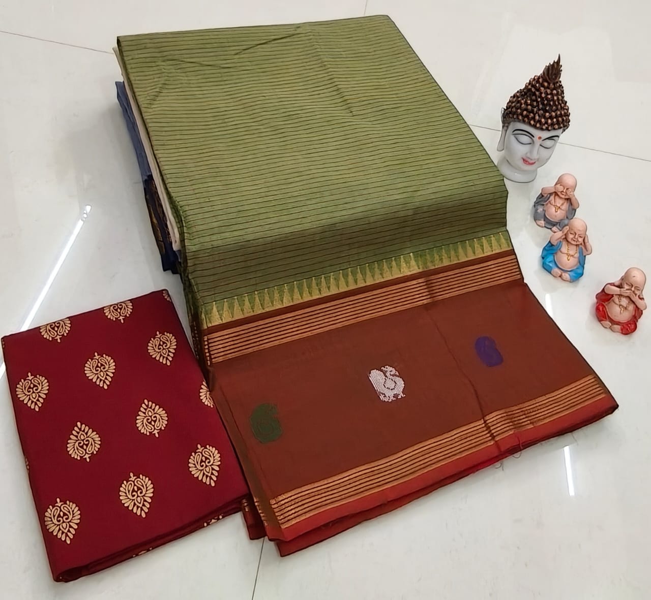 Chettinadu Pure Cotton Fancy Border Saree