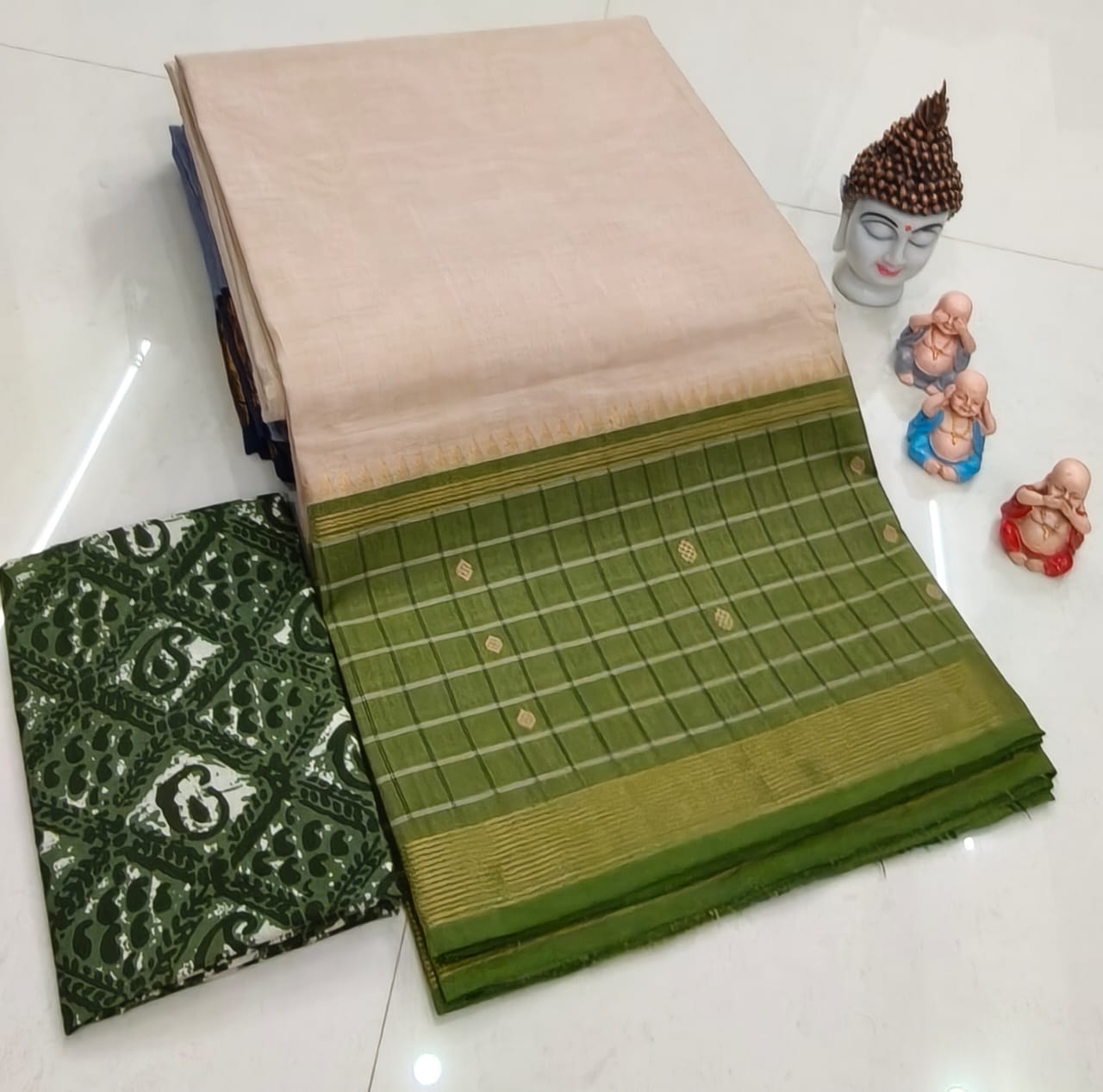 Chettinadu Pure Cotton Fancy Border Saree