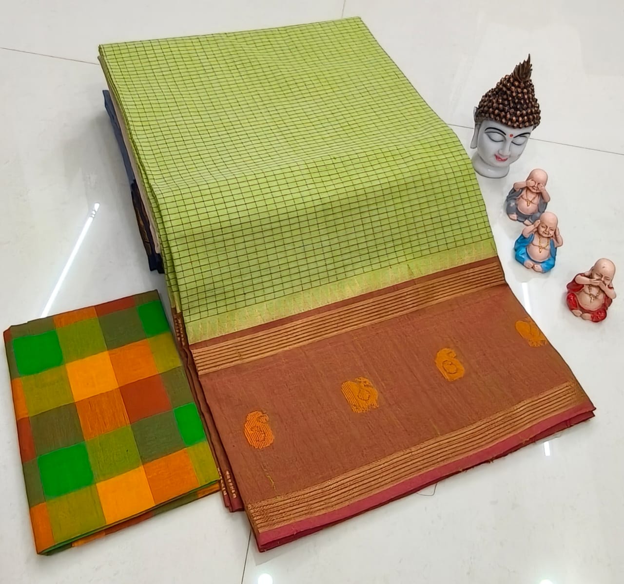 Chettinadu Pure Cotton Fancy Border Saree