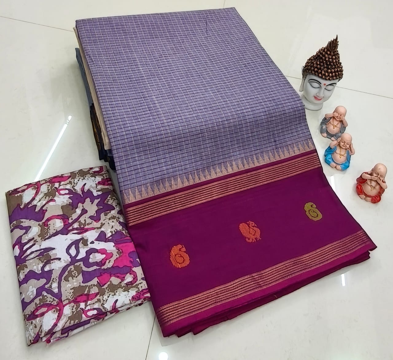 Chettinadu Pure Cotton Fancy Border Saree