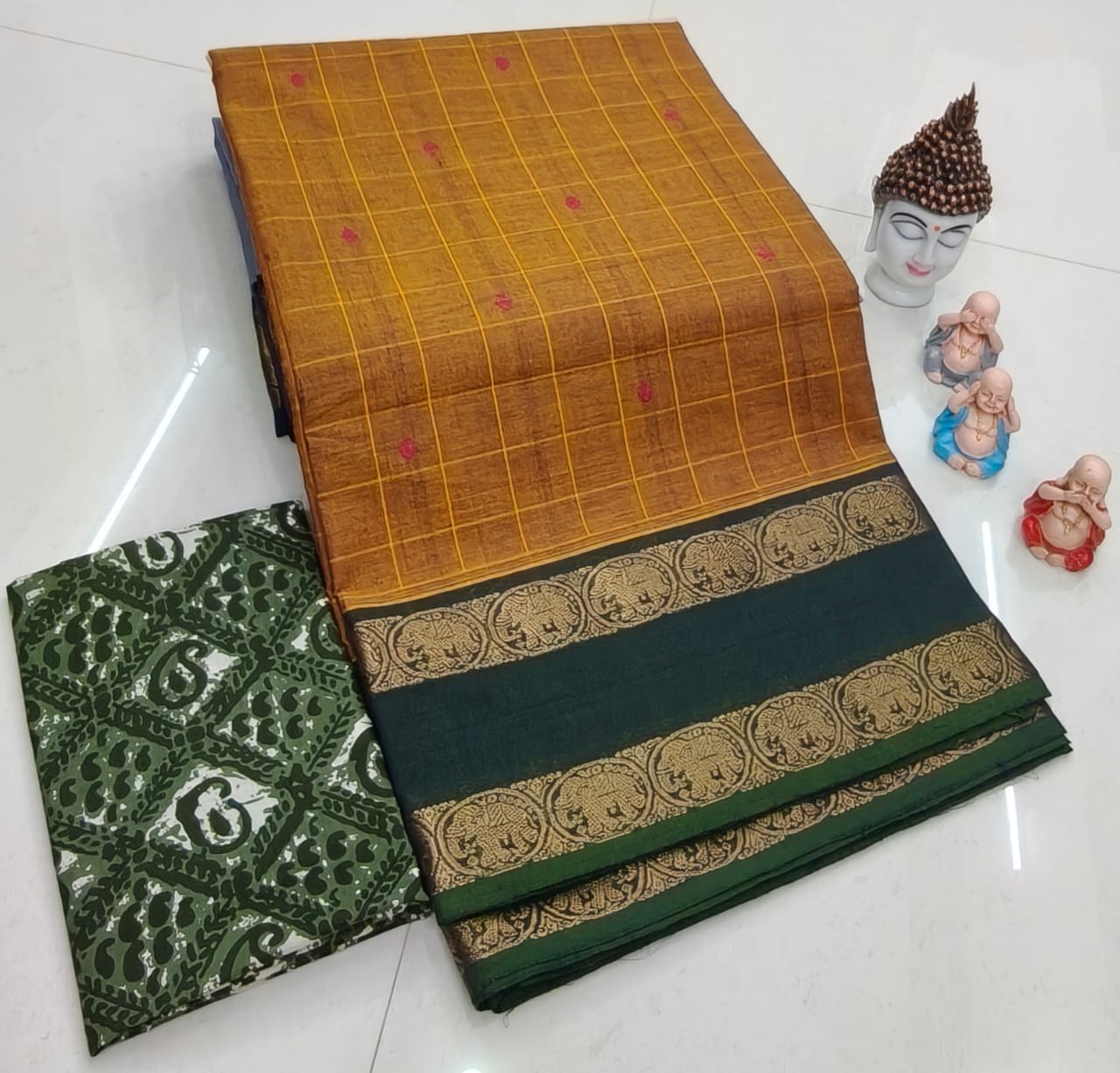 Chettinadu Pure Cotton Fancy Border Saree