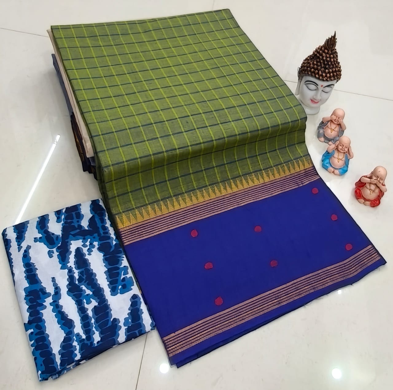 Chettinadu Pure Cotton Fancy Border Saree