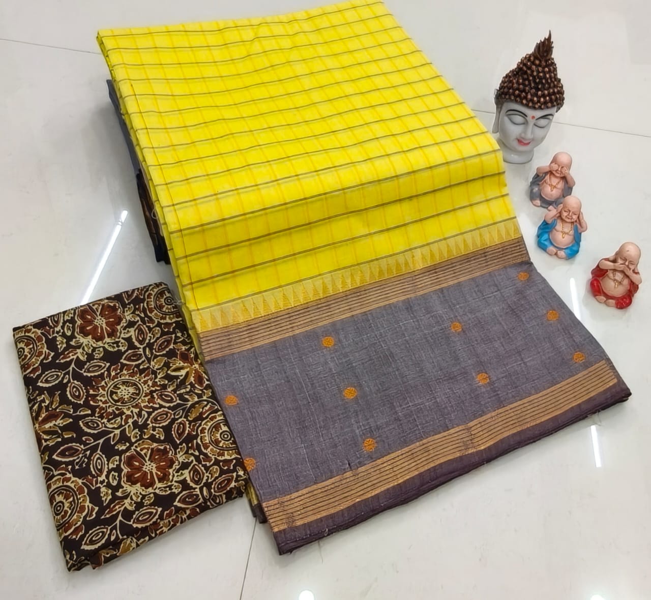 Chettinadu Pure Cotton Fancy Border Saree