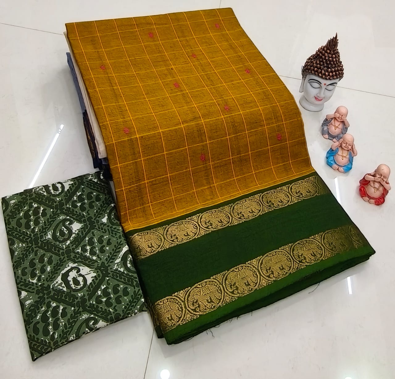 Chettinadu Pure Cotton Fancy Border Saree