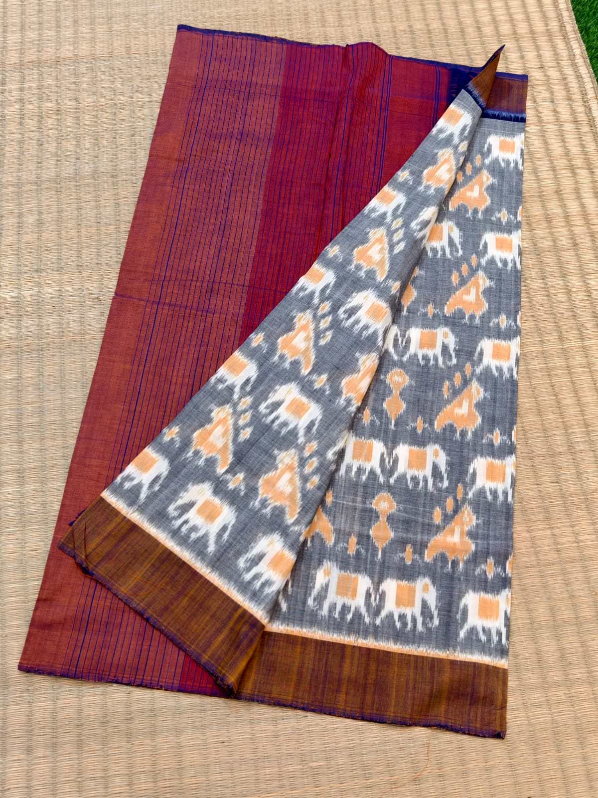 Pochampally Double Ikat Cotton Saree