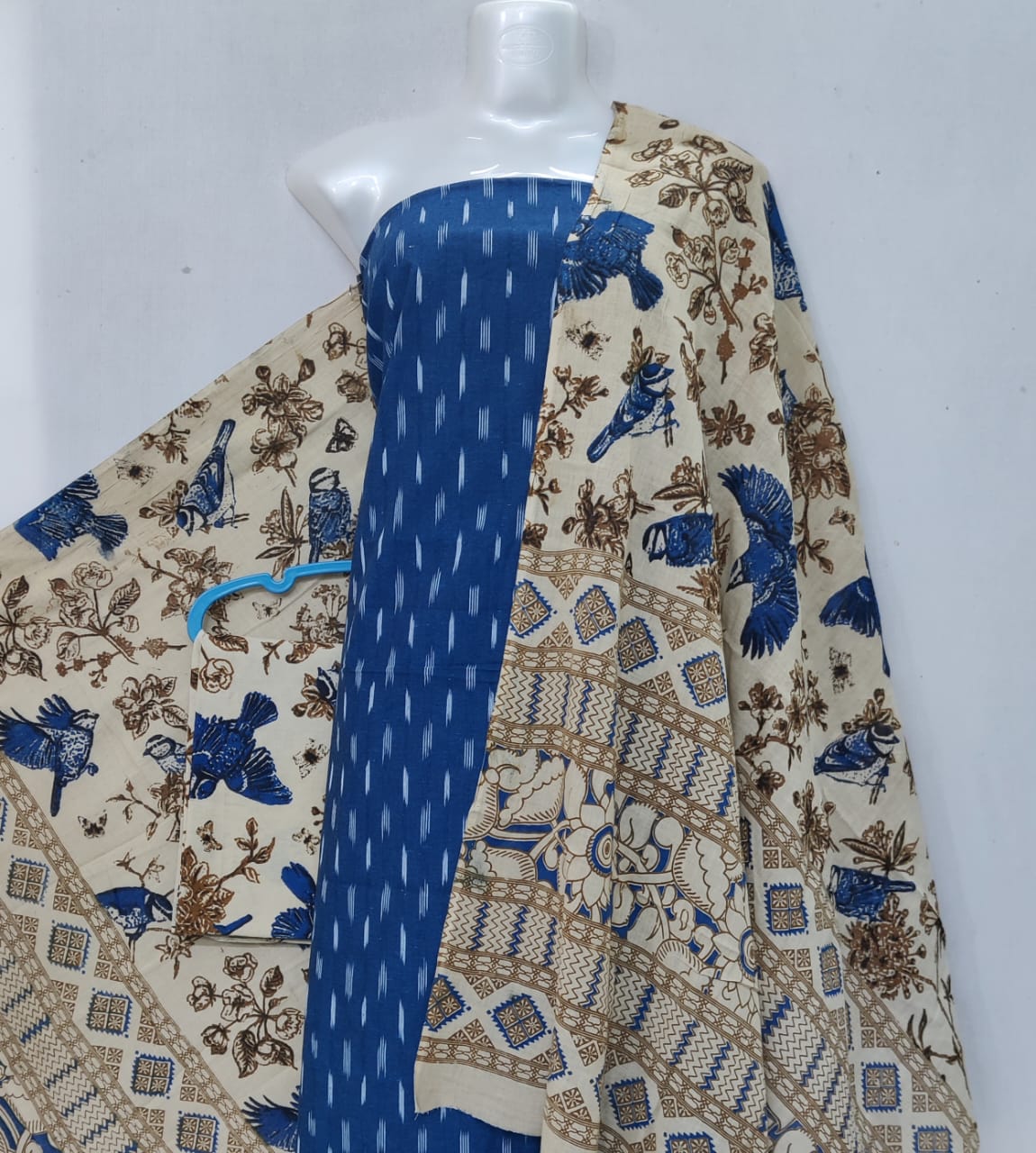 Kalamkari Ikat Cotton Dress Material