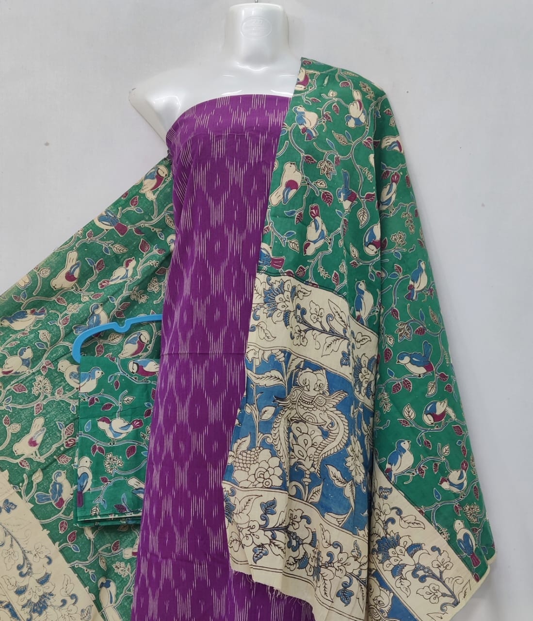 Kalamkari Ikat Cotton Dress Material