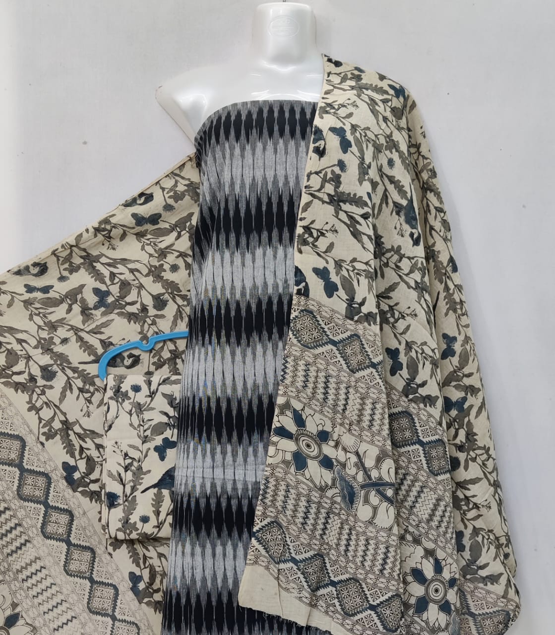 Kalamkari Ikat Cotton Dress Material