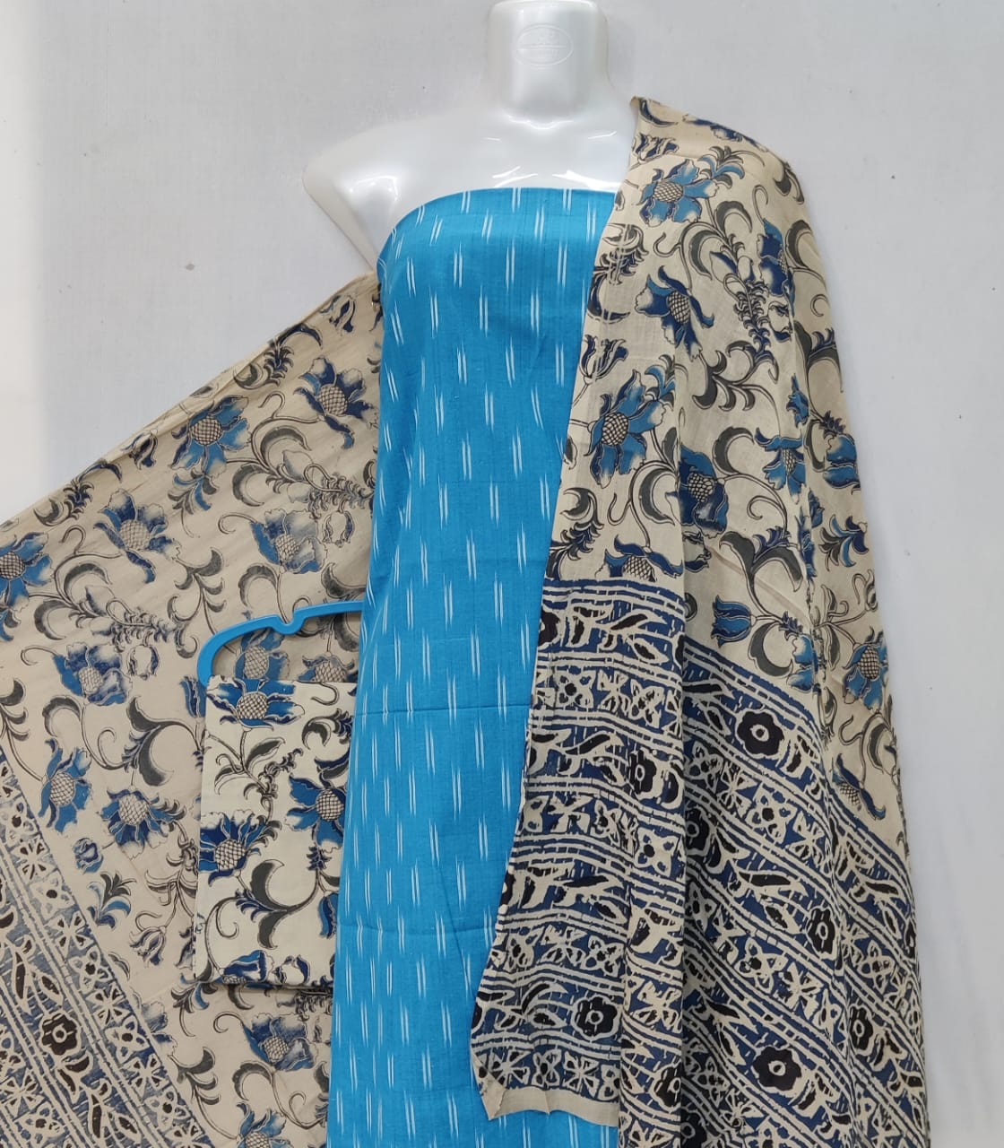 Kalamkari Ikat Cotton Dress Material