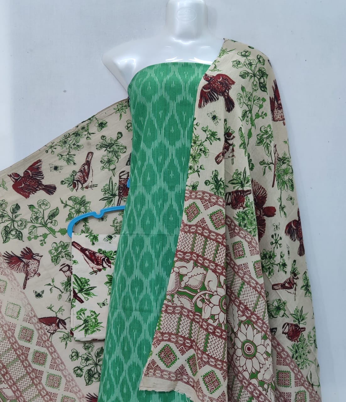 Kalamkari Ikat Cotton Dress Material