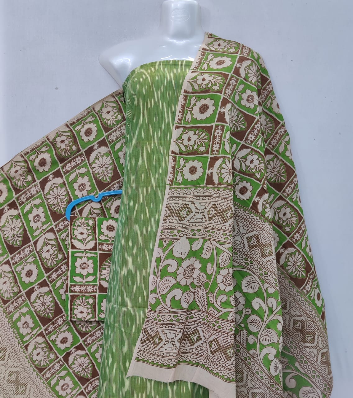 Kalamkari Ikat Cotton Dress Material