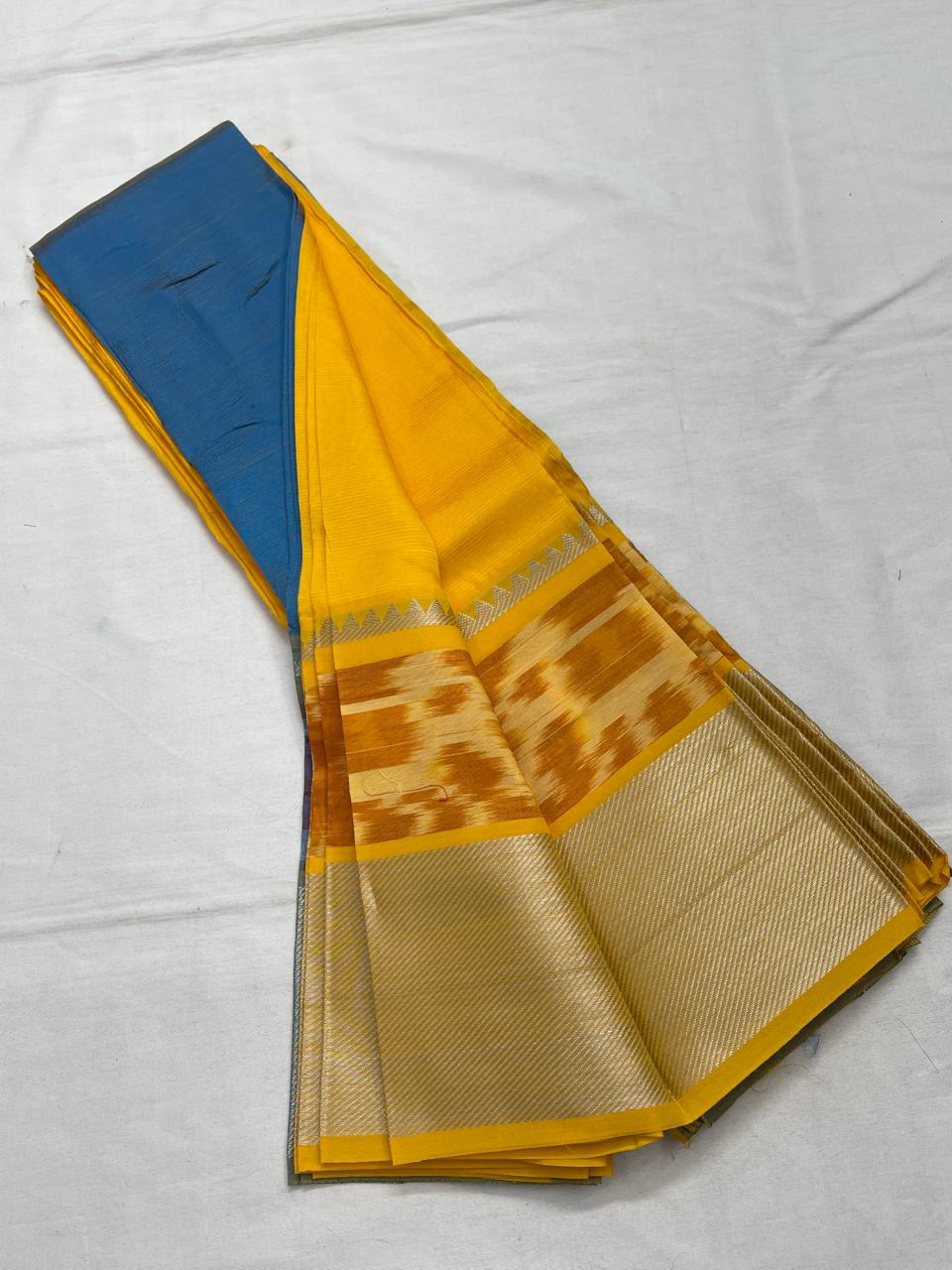 Mangalagiri Silk / Cotton Ikat Border Saree