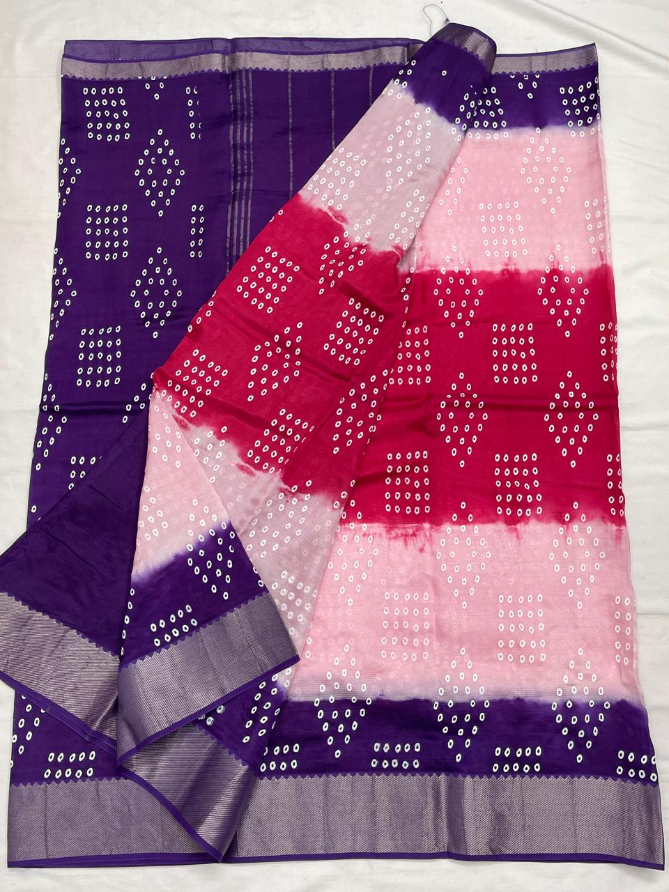 Mangalagiri Silk / Cotton Digital Printed Saree With Blouse