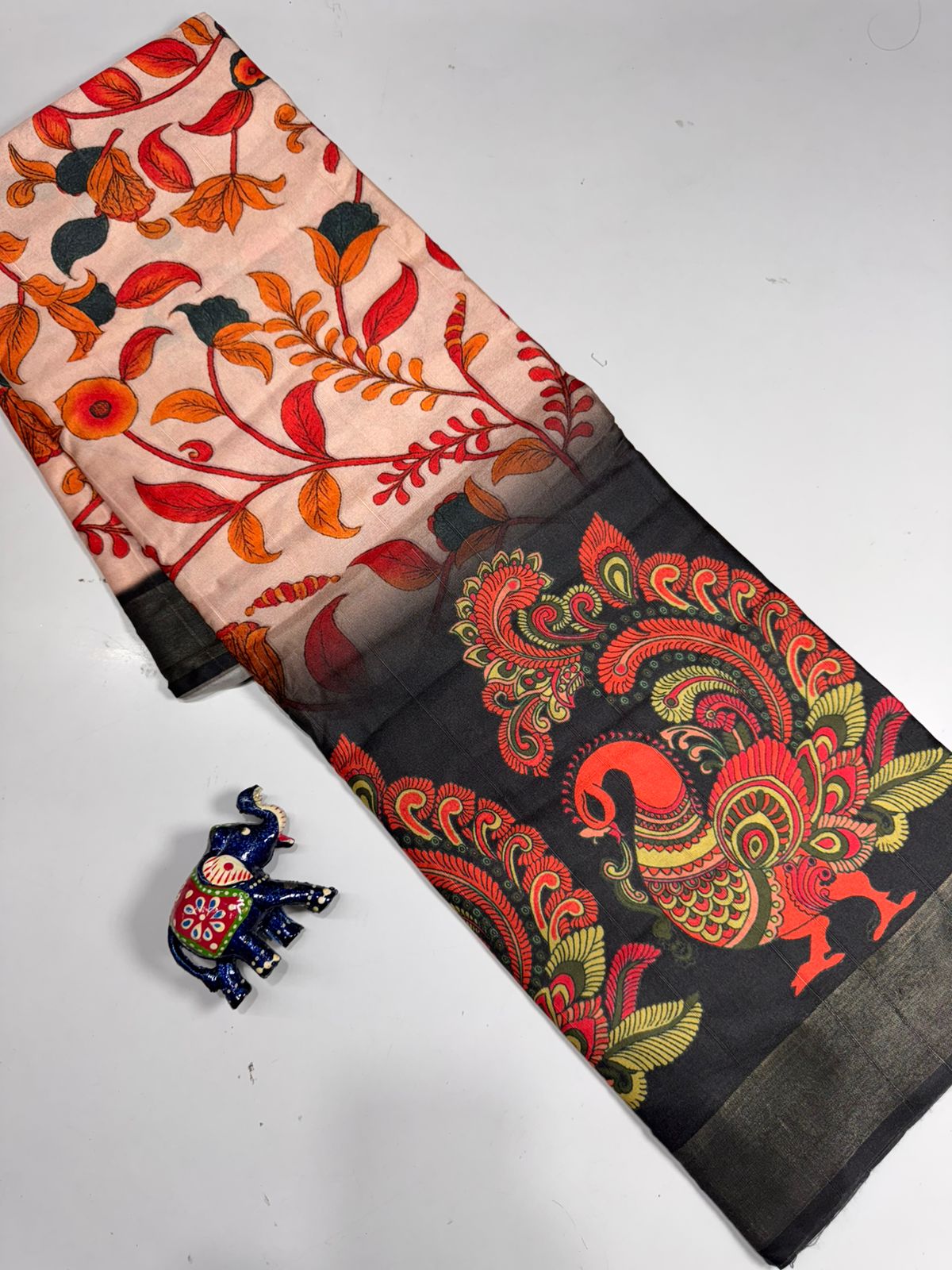 Semi Tussar Silk Saree With Blouse