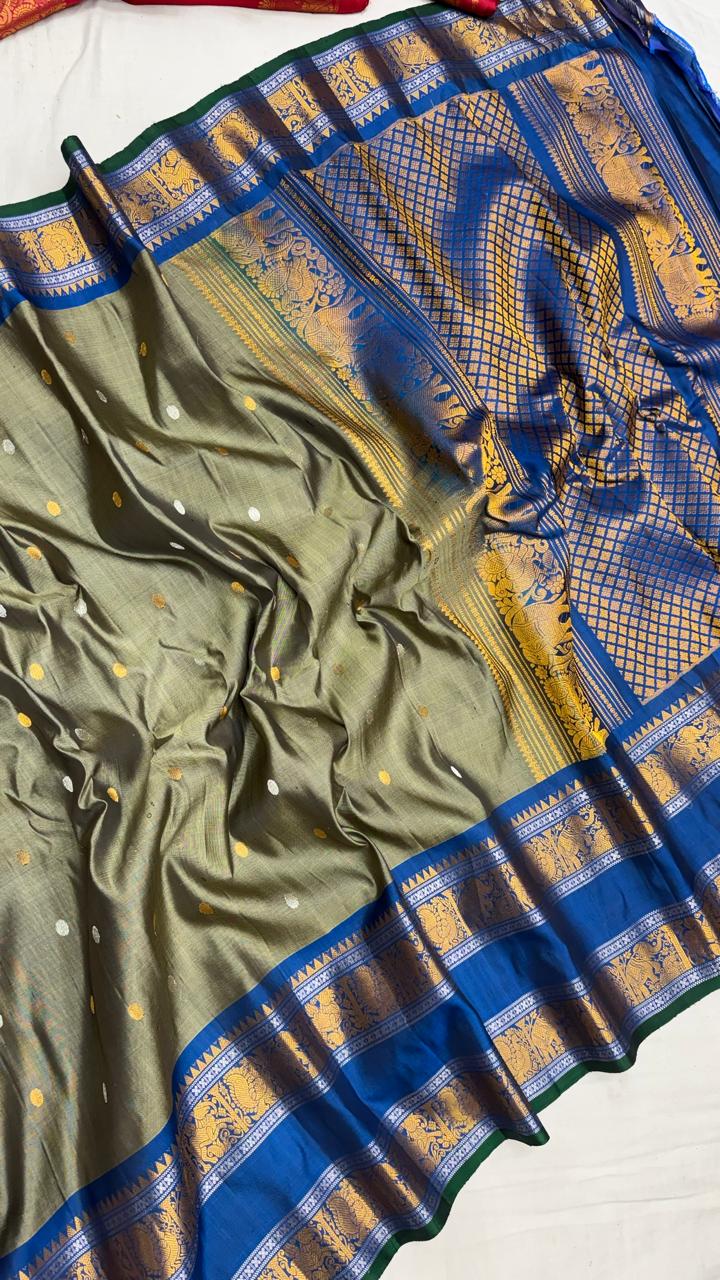 Gadwal Pure Silk Double Warp Big Border Saree