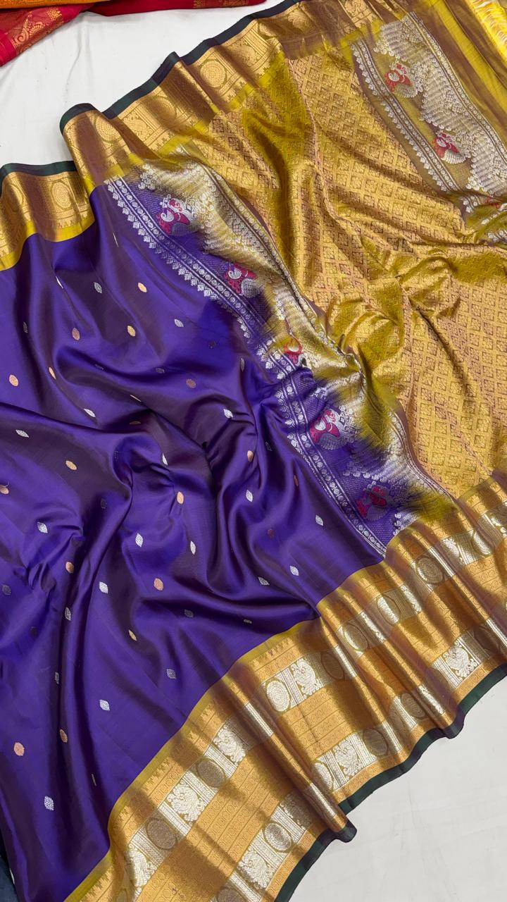 Gadwal Pure Silk Double Warp Big Border Saree
