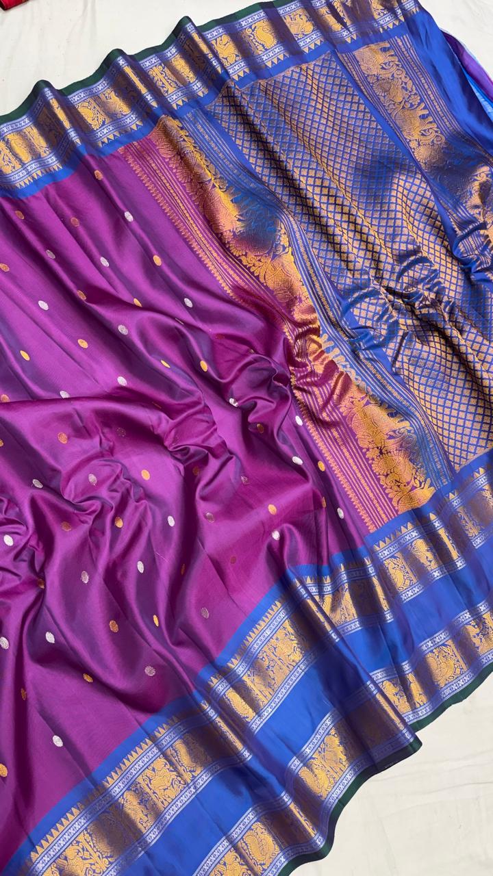 Gadwal Pure Silk Double Warp Big Border Saree