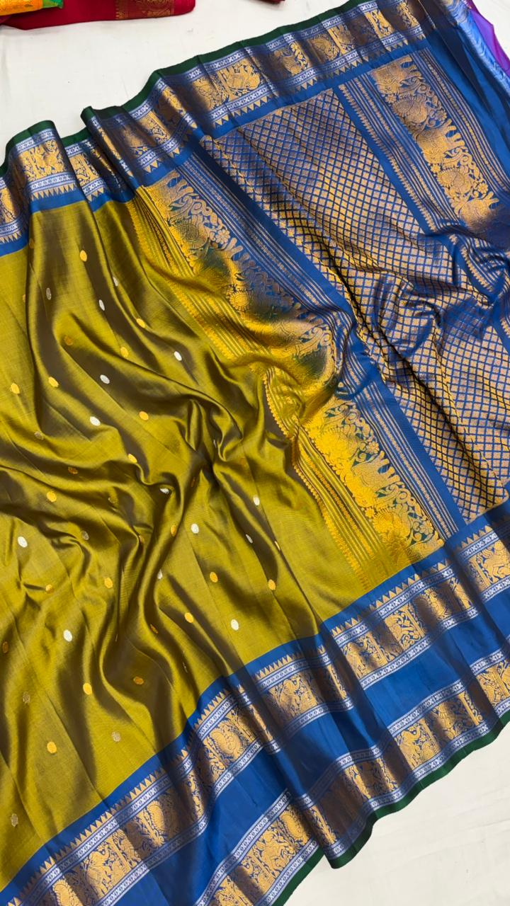 Gadwal Pure Silk Double Warp Big Border Saree