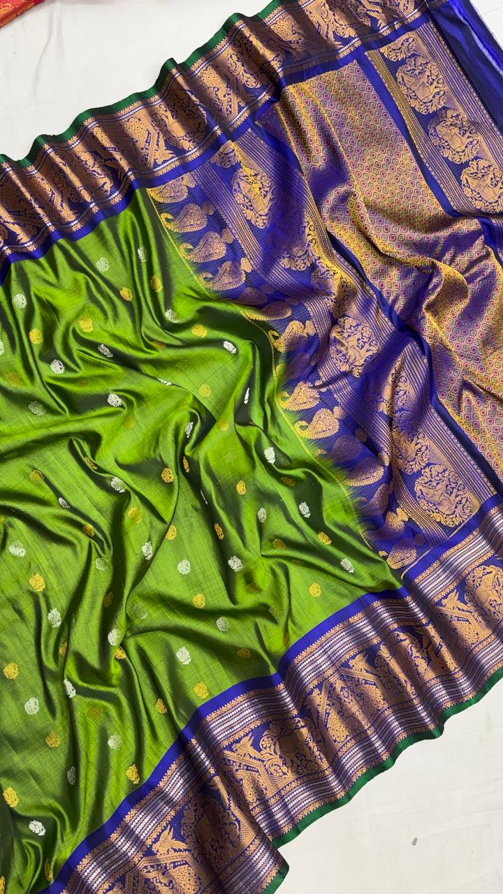 Gadwal Pure Silk Double Warp Big Border Saree